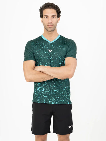 Marble Dri-Fit Padel T-Shirt - Green Marble Dri-Fit Padel T-Shirt - Green