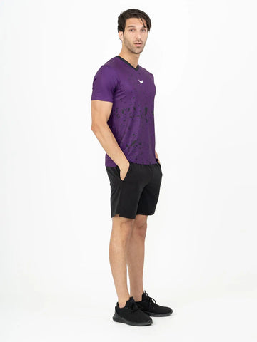 Marble Dri-Fit Padel T-Shirt - Purple Marble Dri-Fit Padel T-Shirt - Purple