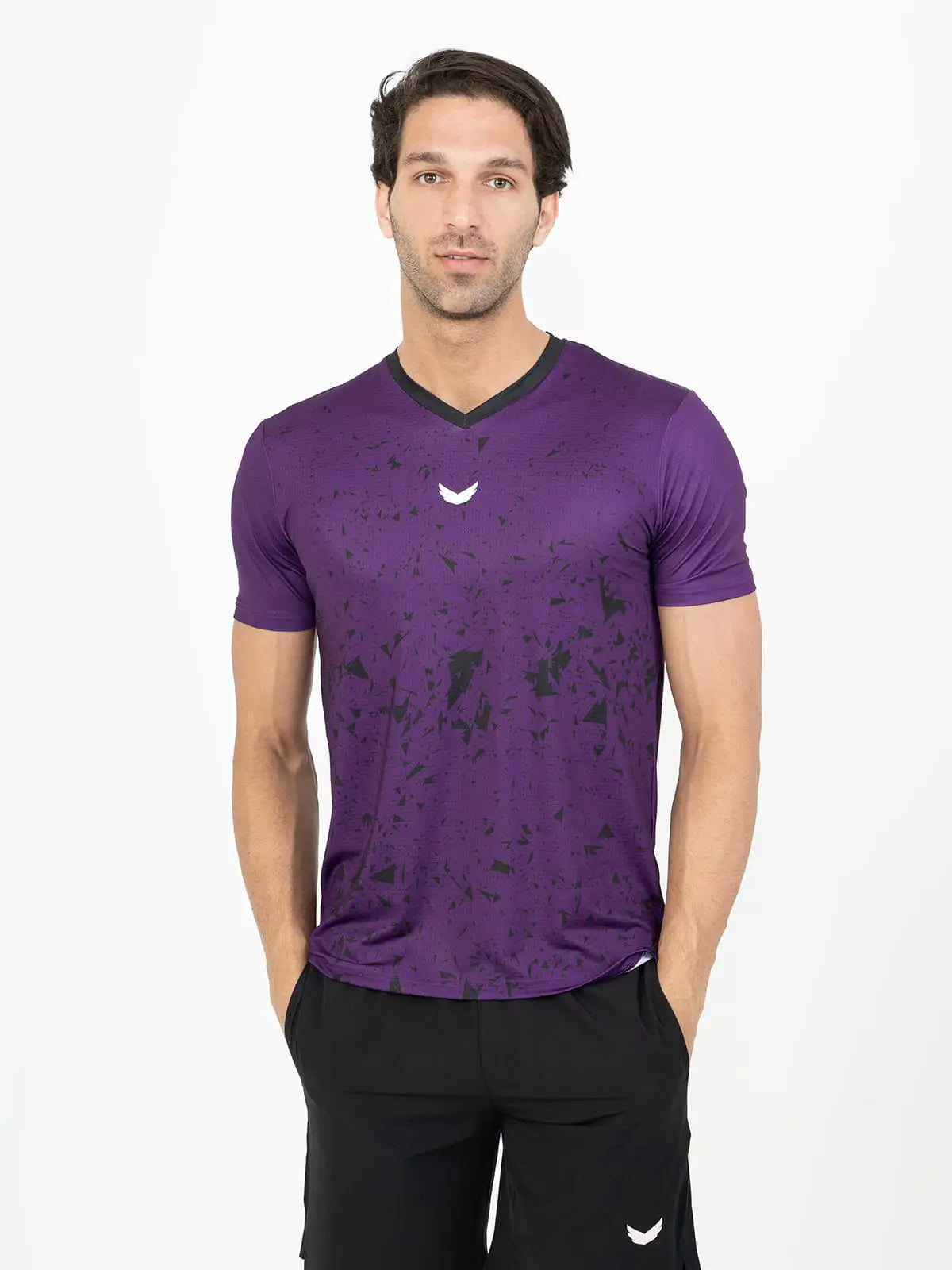Marble Dri-Fit Padel T-Shirt - Purple Marble Dri-Fit Padel T-Shirt - Purple