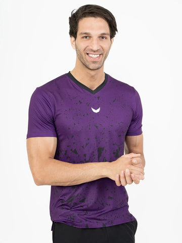 Marble Dri-Fit Padel T-Shirt - Purple Marble Dri-Fit Padel T-Shirt - Purple