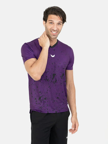 Marble Dri-Fit Padel T-Shirt - Purple Marble Dri-Fit Padel T-Shirt - Purple
