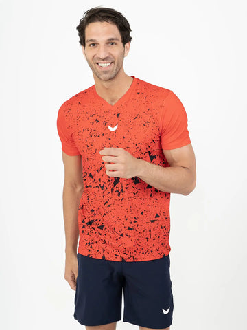 Marble Dri-Fit Padel T-Shirt - Red Marble Dri-Fit Padel T-Shirt - Red
