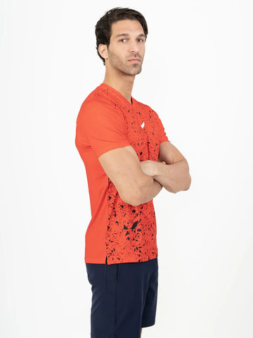 Marble Dri-Fit Padel T-Shirt - Red Marble Dri-Fit Padel T-Shirt - Red