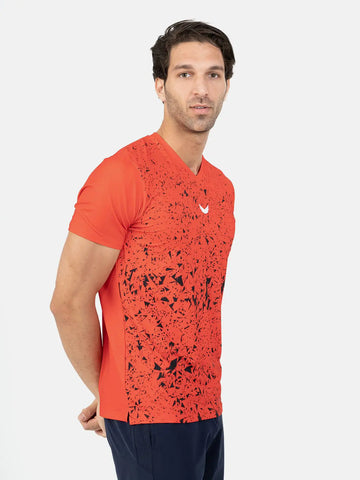 Marble Dri-Fit Padel T-Shirt - Red Marble Dri-Fit Padel T-Shirt - Red