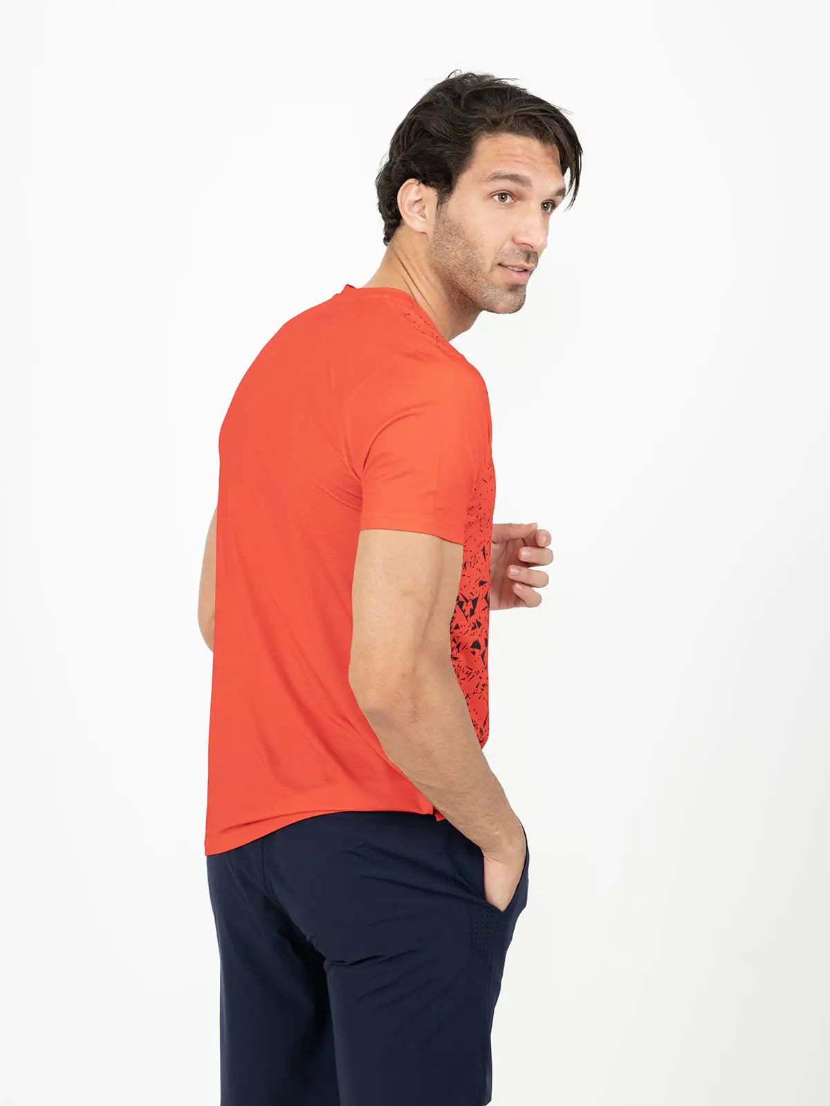 Marble Dri-Fit Padel T-Shirt - Red Marble Dri-Fit Padel T-Shirt - Red