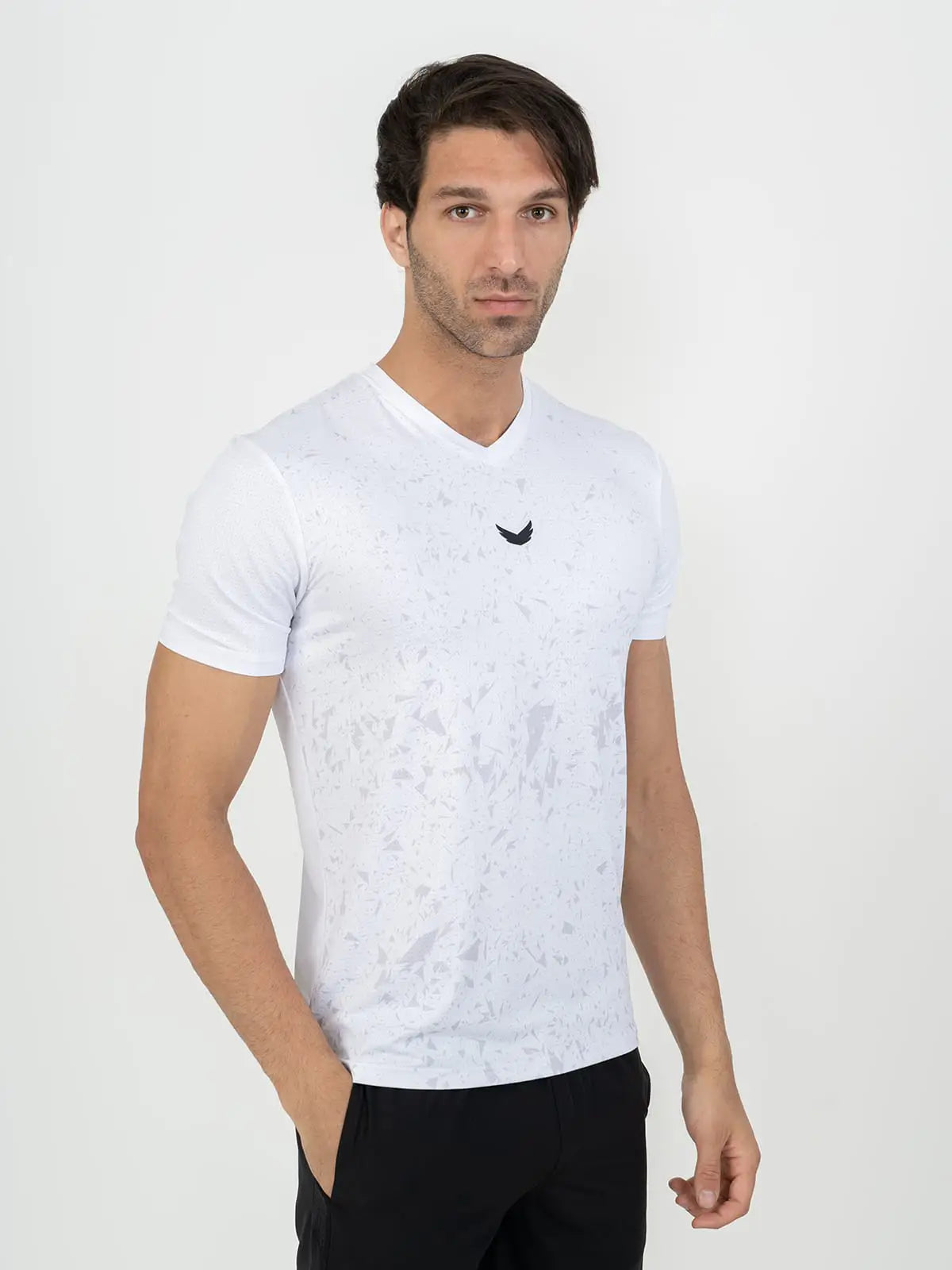 Marble Dri-Fit Padel T-Shirt - White Marble Dri-Fit Padel T-Shirt - White