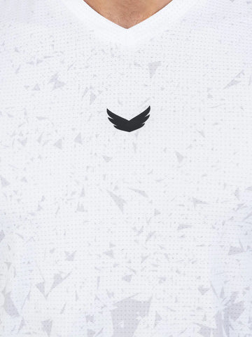 Marble Dri-Fit Padel T-Shirt - White Marble Dri-Fit Padel T-Shirt - White