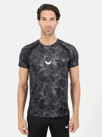 Dri-Fit Full Camouflage Short Sleeve T-shirt - Black/Gray Dri-Fit Full Camouflage Short Sleeve T-shirt - Black/Gray
