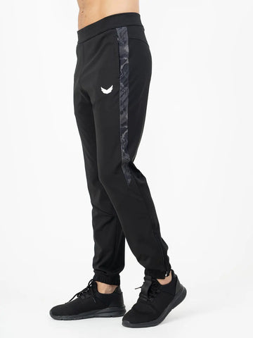 Regular Fit Side Stripe Camouflage Training Pants - Black Regular Fit Side Stripe Camouflage Training Pants - Black