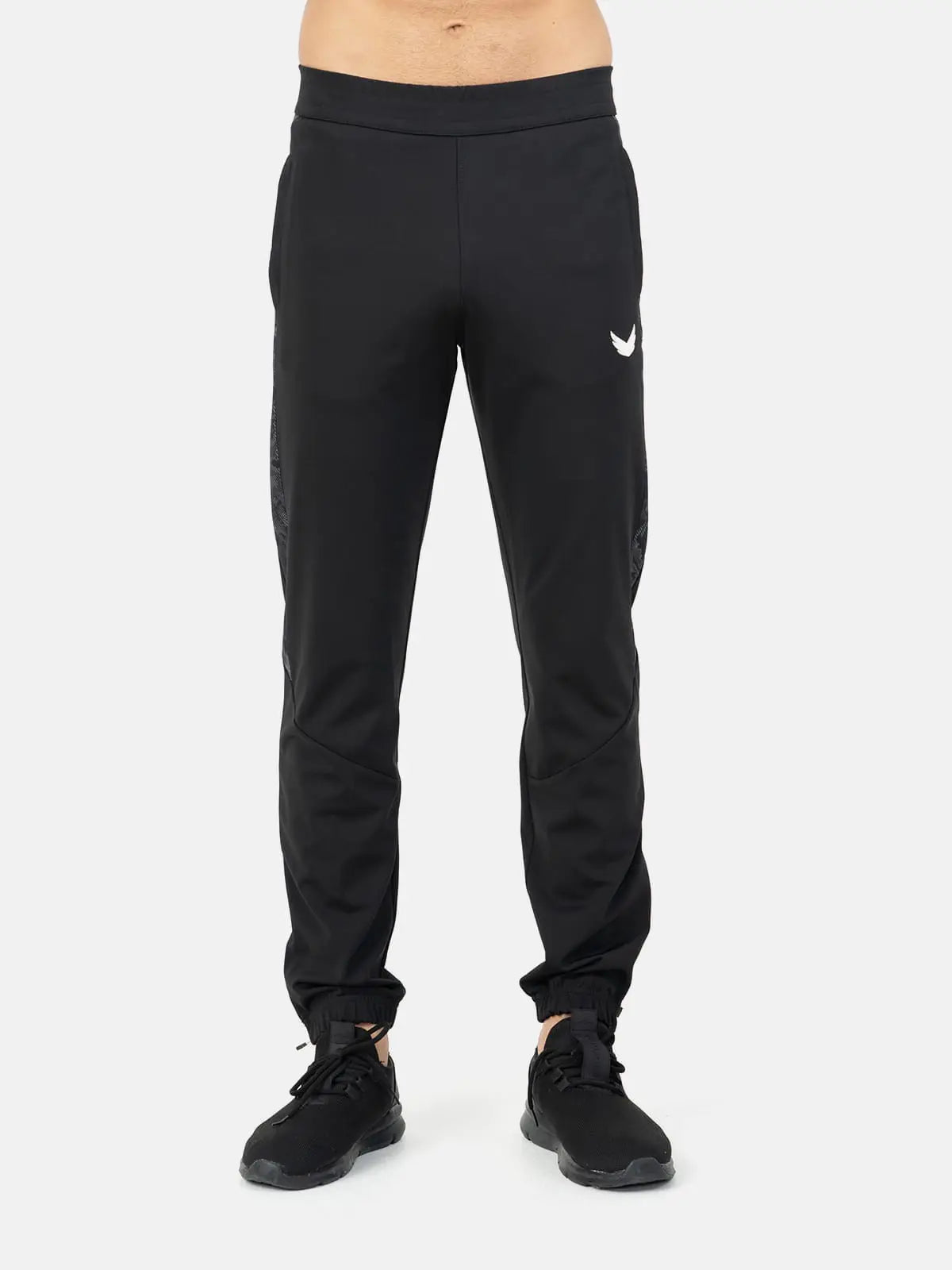 Regular Fit Side Stripe Camouflage Training Pants - Black Regular Fit Side Stripe Camouflage Training Pants - Black