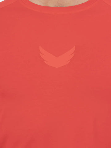 Curved Hem Basic Short Sleeve Training T-shirt - Chilli Red Curved Hem Basic Short Sleeve Training T-shirt - Chilli Red