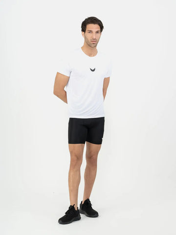 Curved Hem Basic Short Sleeve Training T-shirt - White Curved Hem Basic Short Sleeve Training T-shirt - White