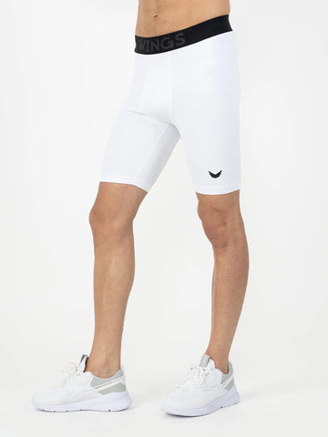Compression Long Training Shorts - White Compression Long Training Shorts - White