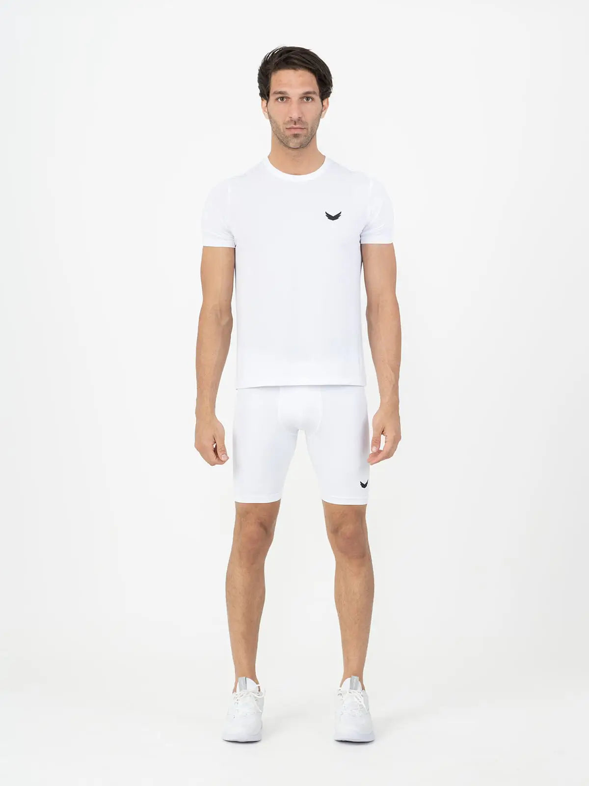 Compression Long Training Shorts - White Compression Long Training Shorts - White