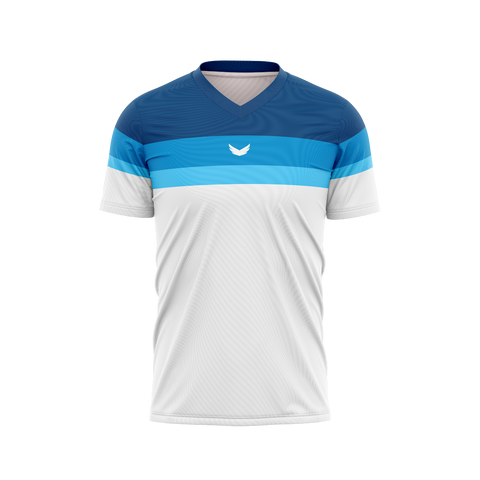 Blue Waterfall Padel T-shirt - White Blue Waterfall Padel T-shirt - White