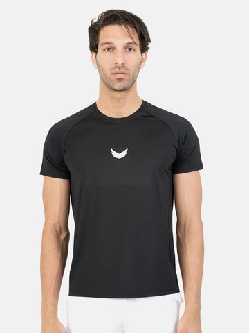 Dri-Fit Raglan Short Sleeve Training T-Shirt - Black Dri-Fit Raglan Short Sleeve Training T-Shirt - Black