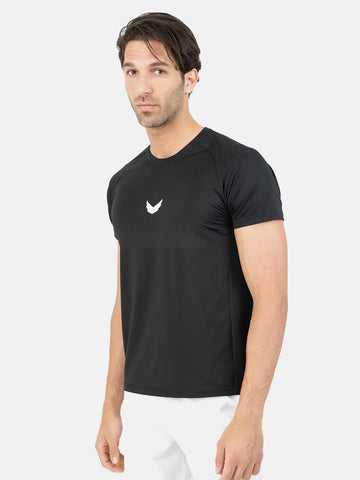 Dri-Fit Raglan Short Sleeve Training T-Shirt - Black Dri-Fit Raglan Short Sleeve Training T-Shirt - Black