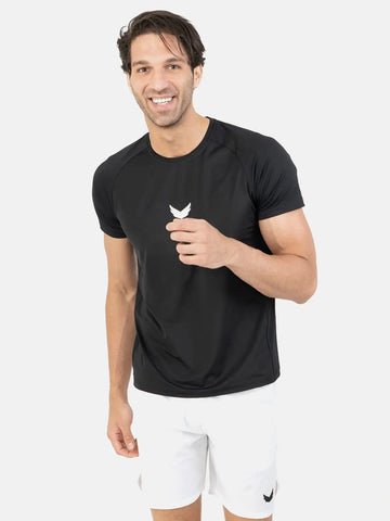 Dri-Fit Raglan Short Sleeve Training T-Shirt - Black Dri-Fit Raglan Short Sleeve Training T-Shirt - Black