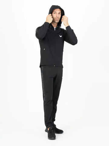 Lightweight Side Stripe Camouflage Full Zip Training Hoodie - Black Lightweight Side Stripe Camouflage Full Zip Training Hoodie - Black