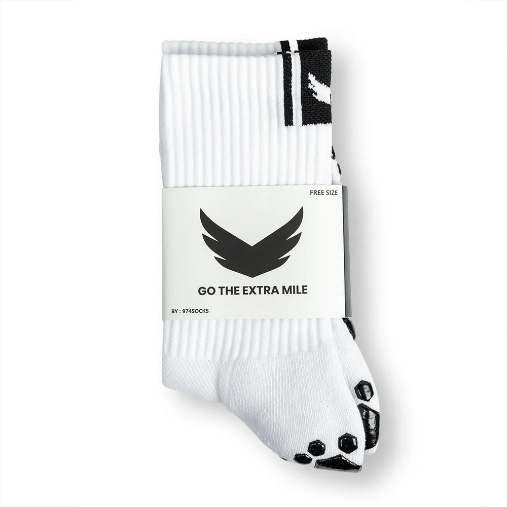 Wings Grip Socks – White