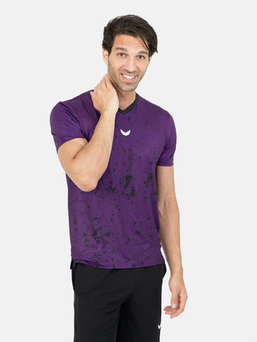 Marble Dri-Fit Padel T-Shirt - Purple