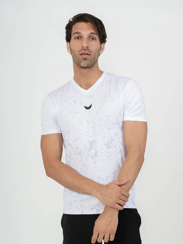 Marble Dri-Fit Padel T-Shirt - White