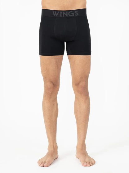 Performance Cotton Stretch Boxer Briefs - Black