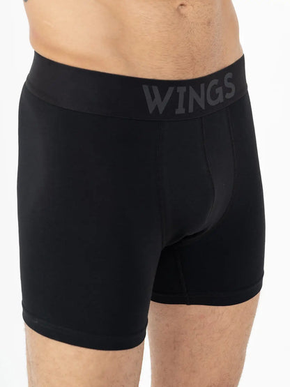 Performance Cotton Stretch Boxer Briefs - Black