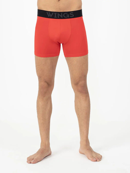 Performance Cotton Stretch Boxer Briefs - Chilli Red