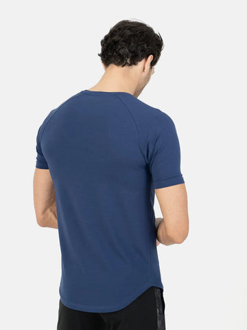 Curved Hem Basic Short Sleeve Training T-Shirt - NEAVY