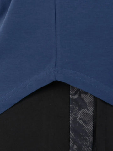 Curved Hem Basic Short Sleeve Training T-Shirt - NEAVY