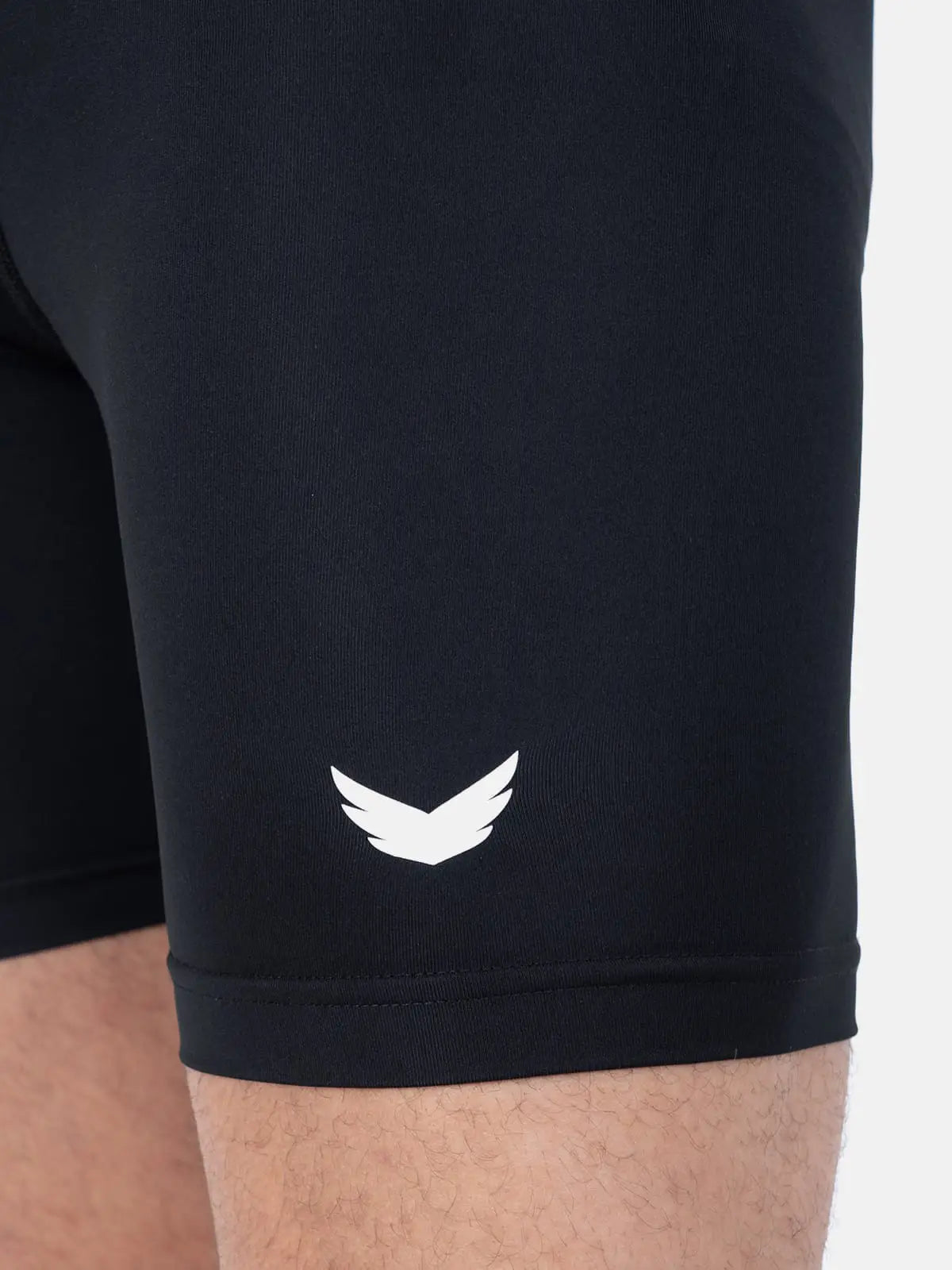 Wings Compression Long Training Shorts – Black