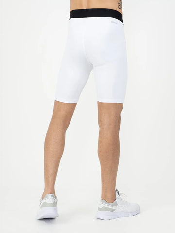 Compression Long Training Shorts - White