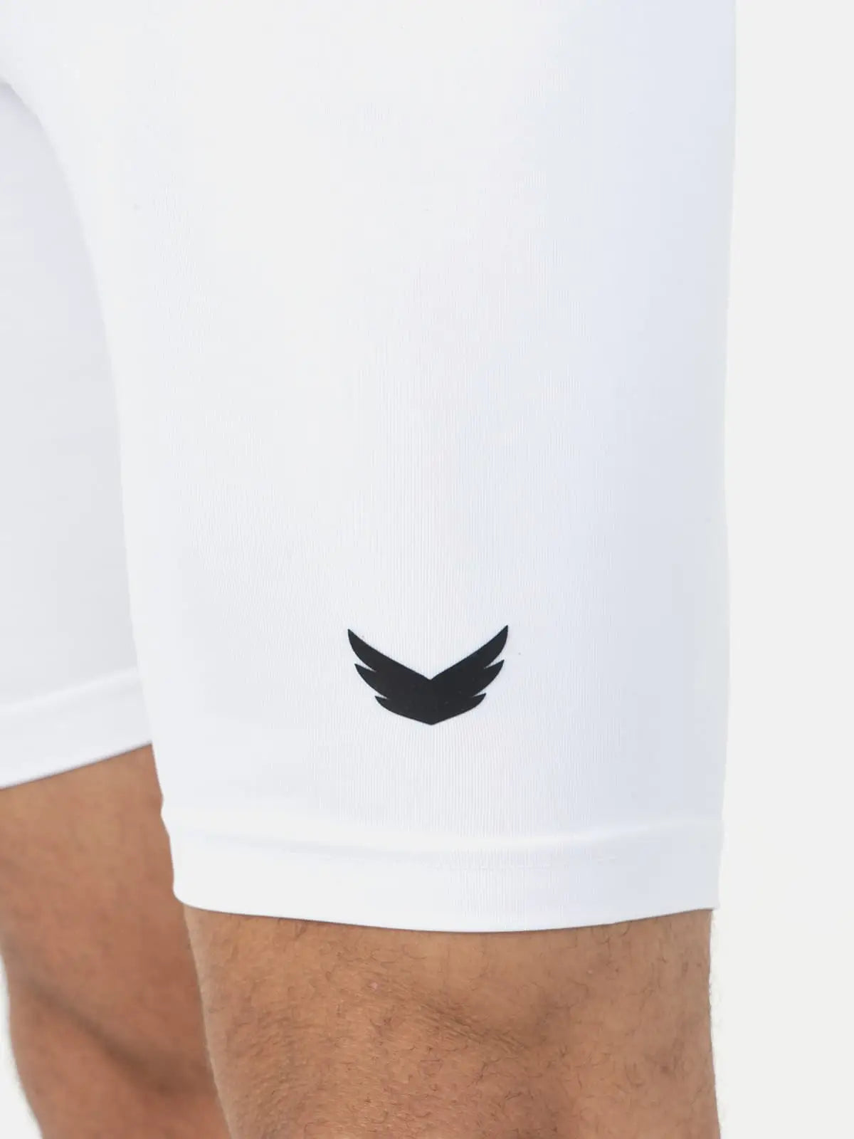 Compression Long Training Shorts - White