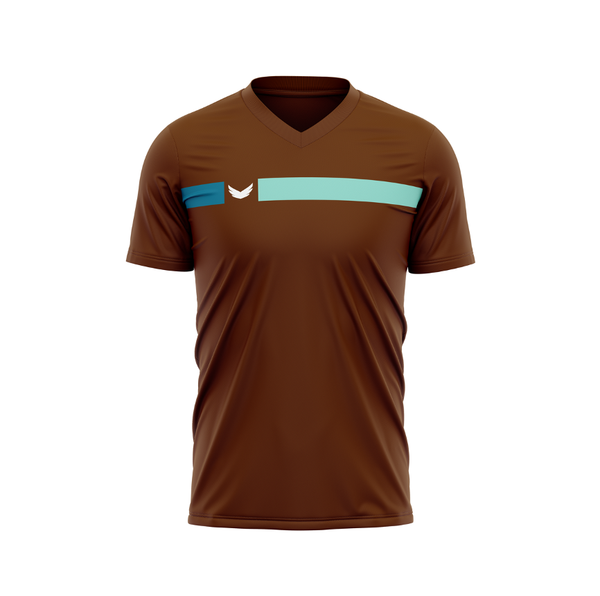 Maroon Simple line Padel T-shirt - Brown