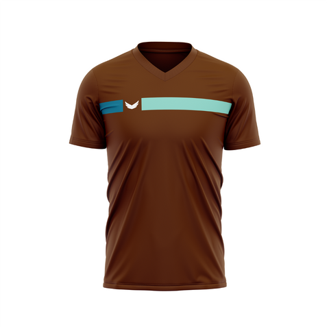 Maroon Simple line Padel T-shirt - Brown