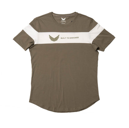 Build To Empower Tee - Khaki/White