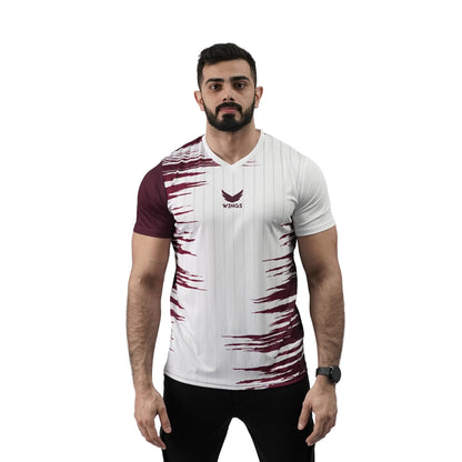 DriFit Tee - White/Maroon
