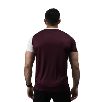 DriFit Tee - White/Maroon