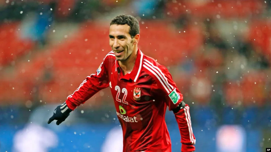 Mohamed Aboutrika celebrating on the pitch